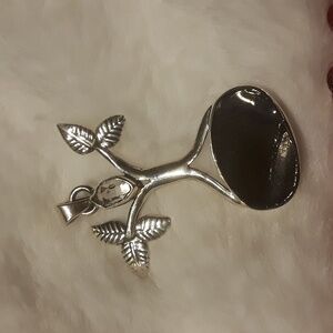 Tree of Life Shungite Herkimer Diamond Gemstone pendant Sterling Silver .925